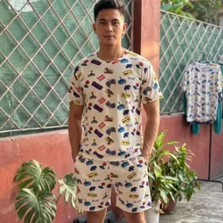 Conjunto D’ Hombre Estampado Blanco