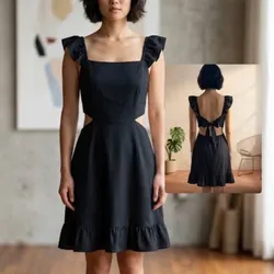 Vestido Espalda afuera Negro