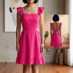 Vestido Espalda afuera rosado intenso