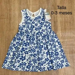 Bata azul y blanca 