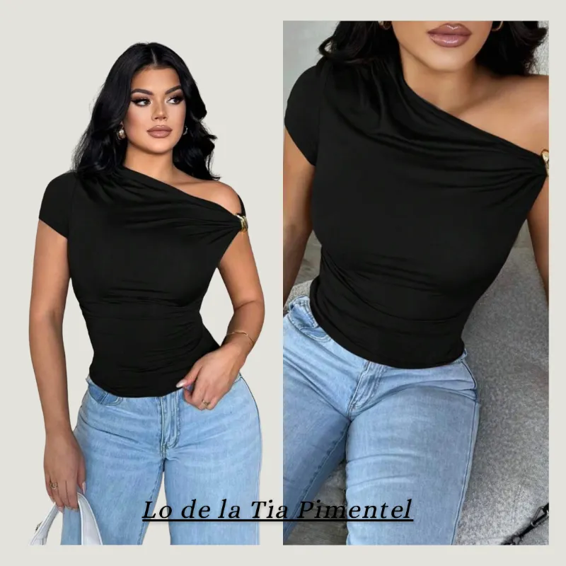 Blusa casual negra 