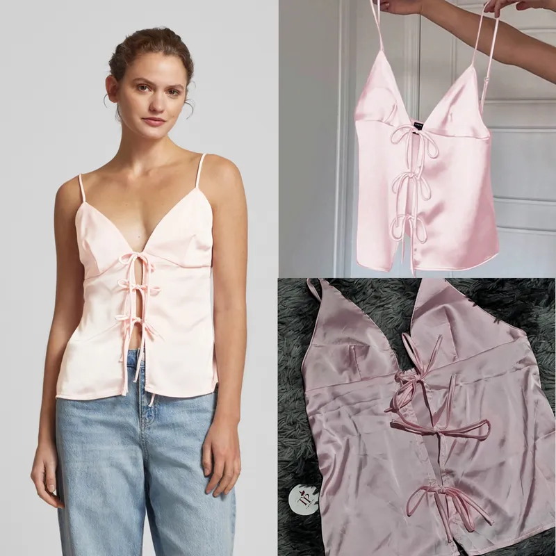 Blusa satinada rosada