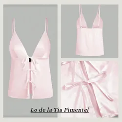 Blusa satinada rosada 