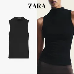 Cotton modal top negro