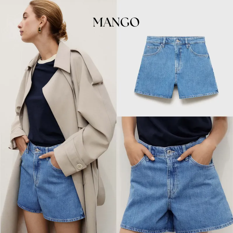 MANGO Denim short