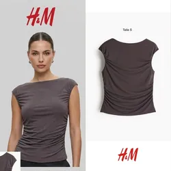 H&M top drapeado con manga japonesa 
