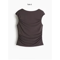 H&M top drapeado con manga japonesa 