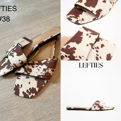 Lefties sandalias plana animal print 