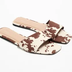 Lefties sandalias plana animal print 
