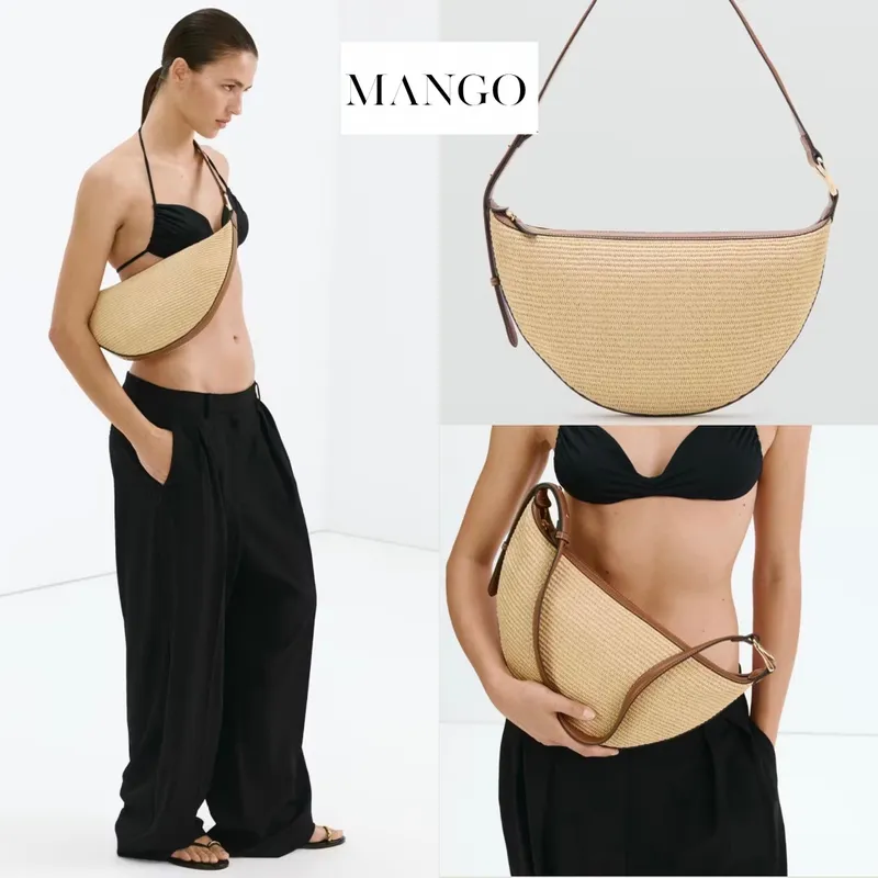 Mango bolso hombro textura