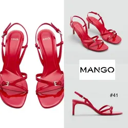 Mango sandalias tira tacon