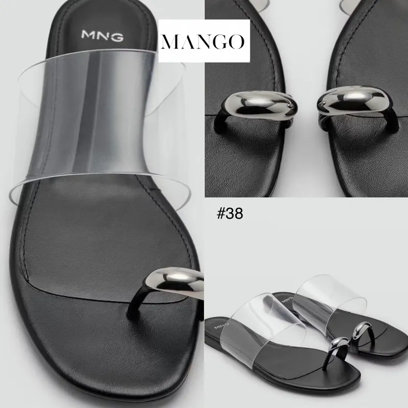 Mango sandalias tira vinilo