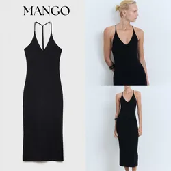Mango vestido midi escote espalda