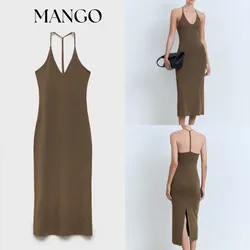 Mango vestido midi espalda