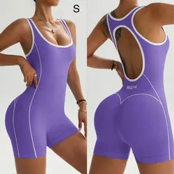 Mono deportivo corto violeta
