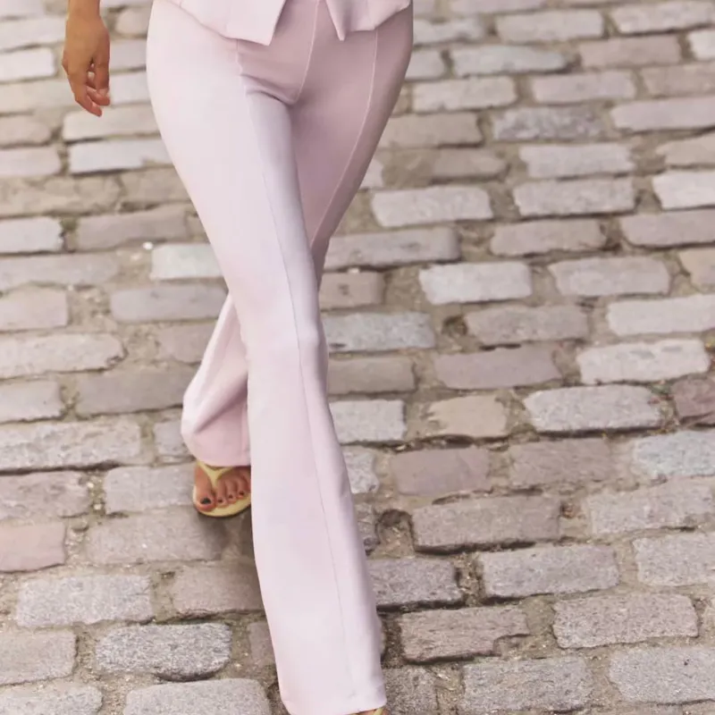 Pantalón interlock flare 