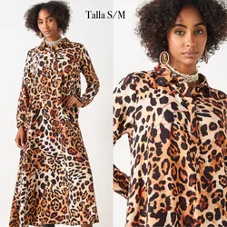 Print midi dress animal print 🐆