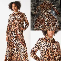 Print midi dress animal print 🐆
