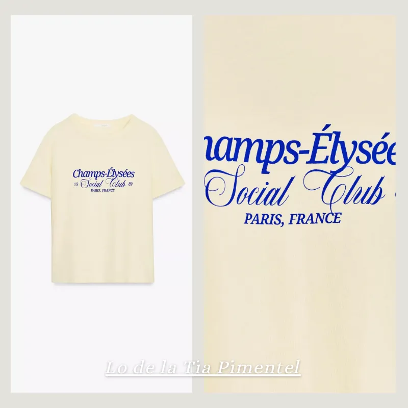 Pulóver amarillo con letras 