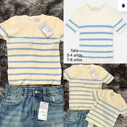 PRIMARK Pulóver de niña con rayas azules 