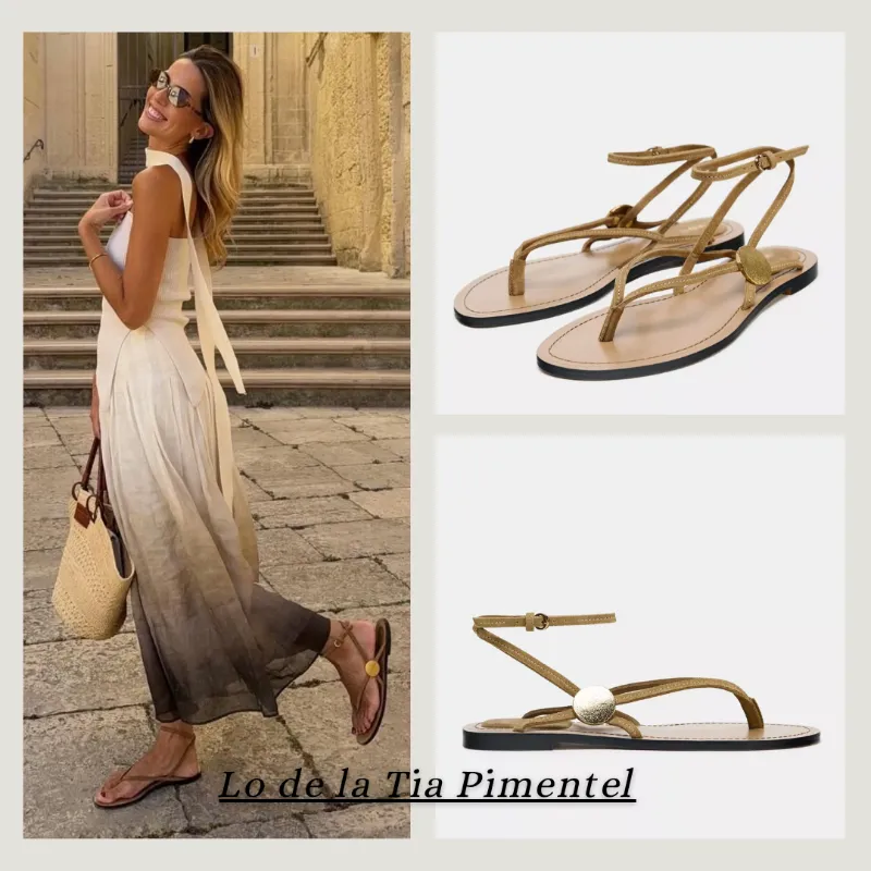 Sandalias planas tiras 