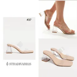 STRADIVARIUS Tacón ancho vinilo 