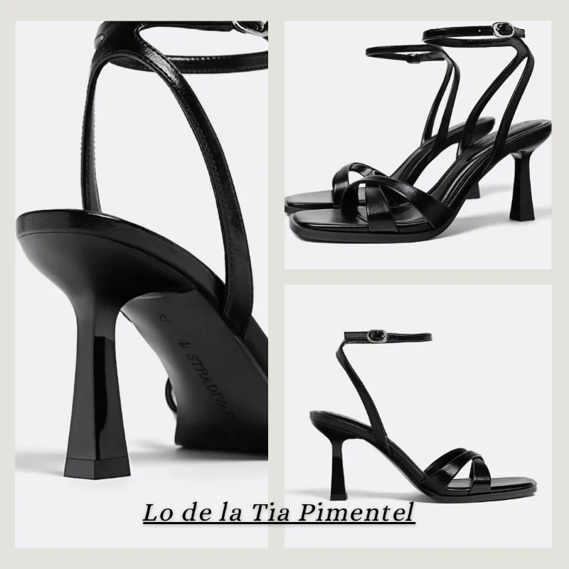 Tacón fino negro 