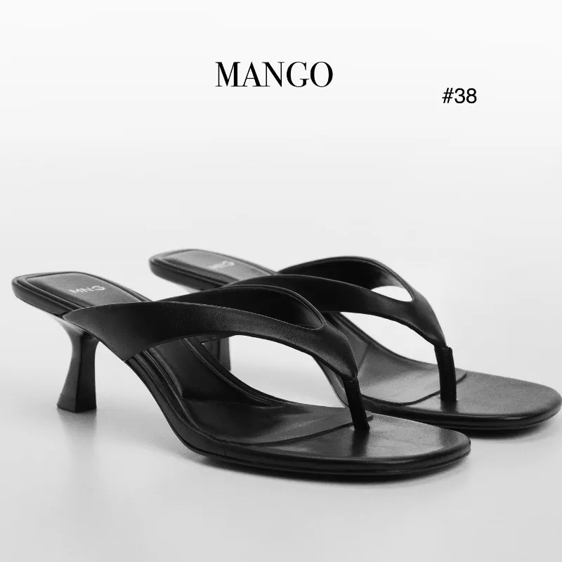 Tacón kitten mango negro 