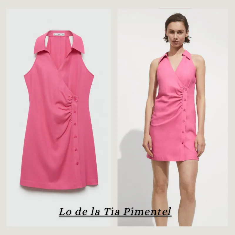 Vestido camisero cruzado 