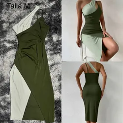 Vestido cruzado dos tonos