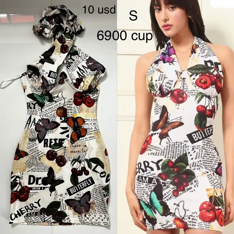 Vestido estampado Con letras