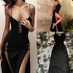 Vestido largo con apertura a los lados