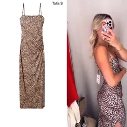 BERSHKA Vestido modo tirantes 