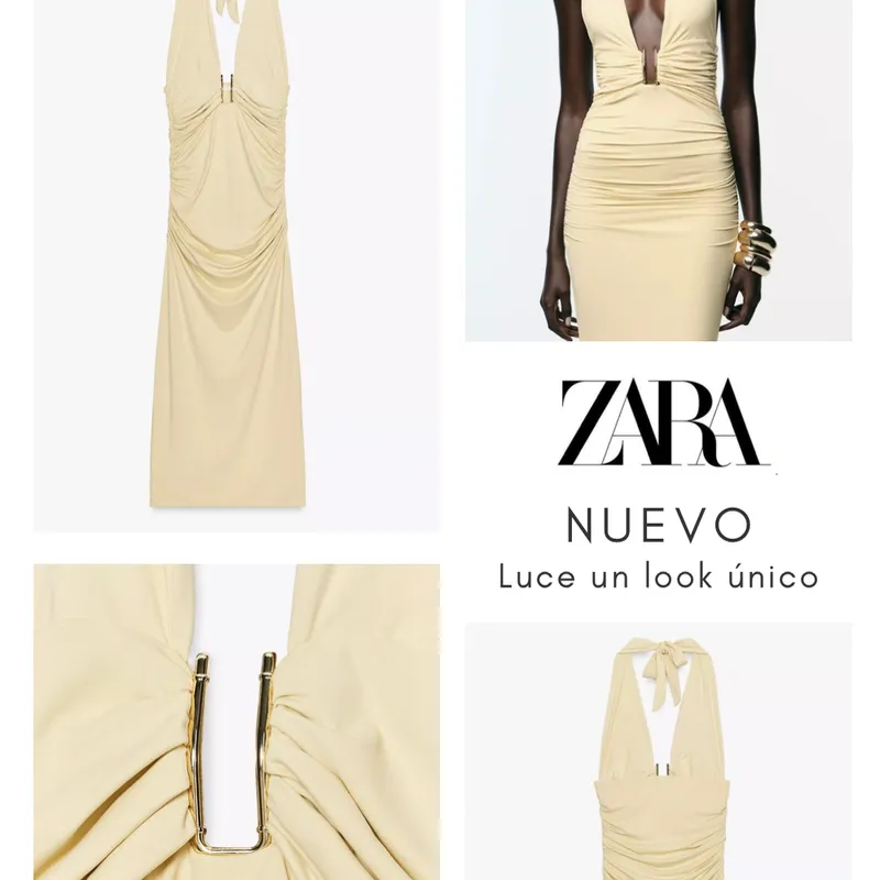 Vestido poliamida halter 