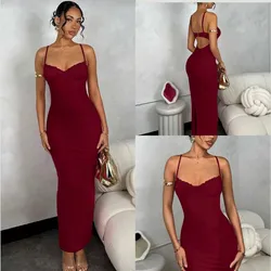 Vestido rojo con escote