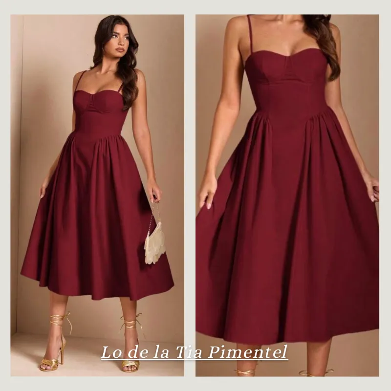 Vestido rojo elegante 