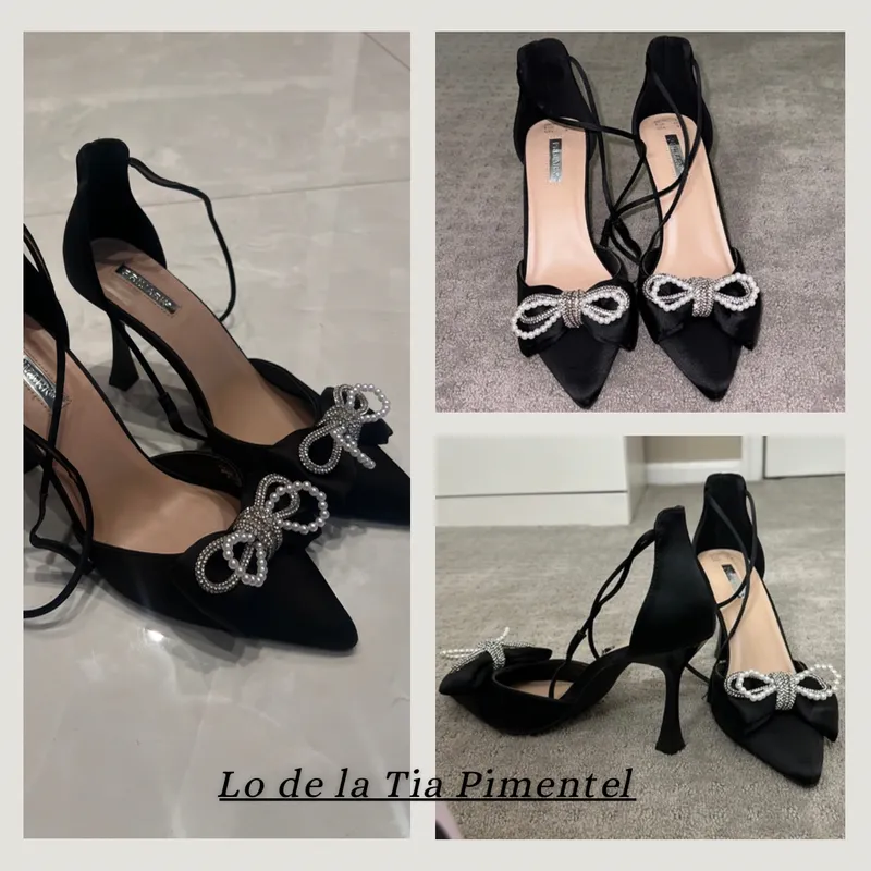 Zapatos lazo de tacón 