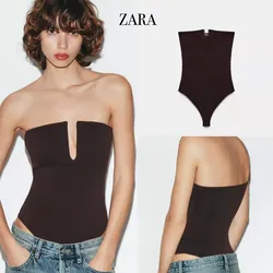 Zara body bandeau stretch marrón