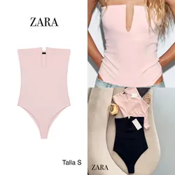Zara body bandeu strecht rosa🌸