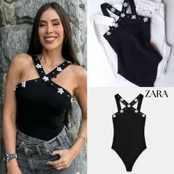 ZARA body halter flores 
