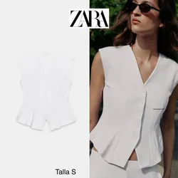 Zara chaleco interlock botones