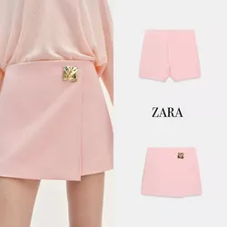 Zara falda short rosa