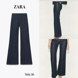 ZARA jeans flare tiro alto