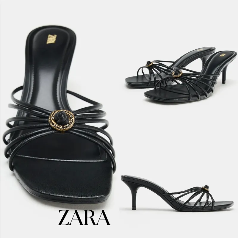 Zara tacon detalle metálico