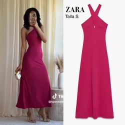 Zara vestido fluido cruzado