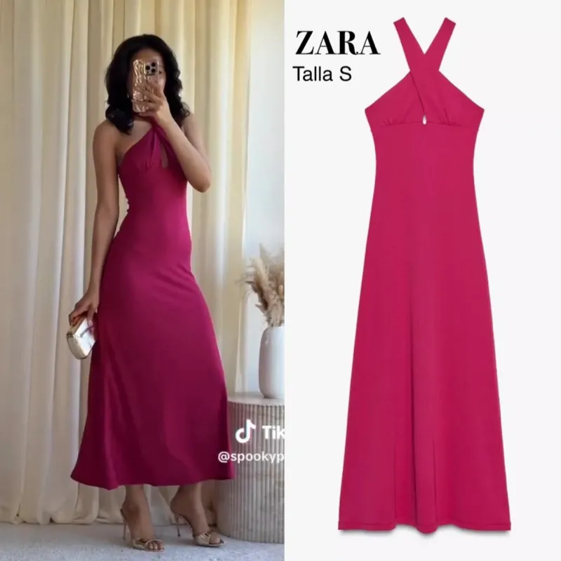 Zara vestido fluido cruzado