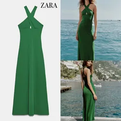 Zara vestido fluido cruzado