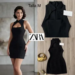 Zara vestido mini abertura