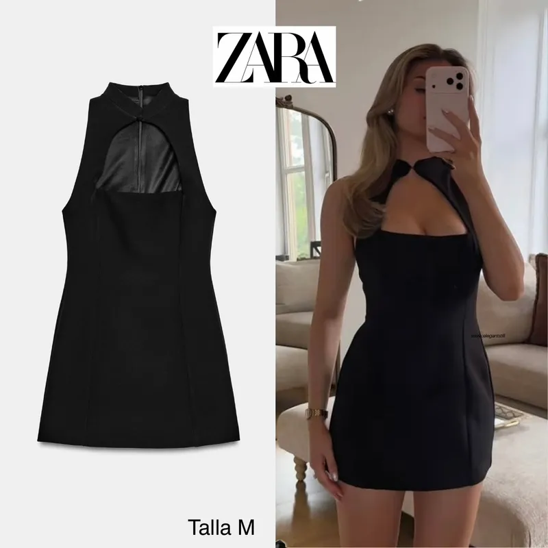 Zara vestido mini abertura