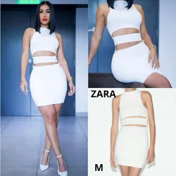 Zara White dress night